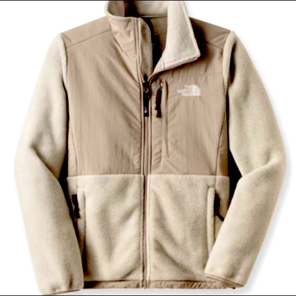 North Face Denali Beige zip up fleece petite small